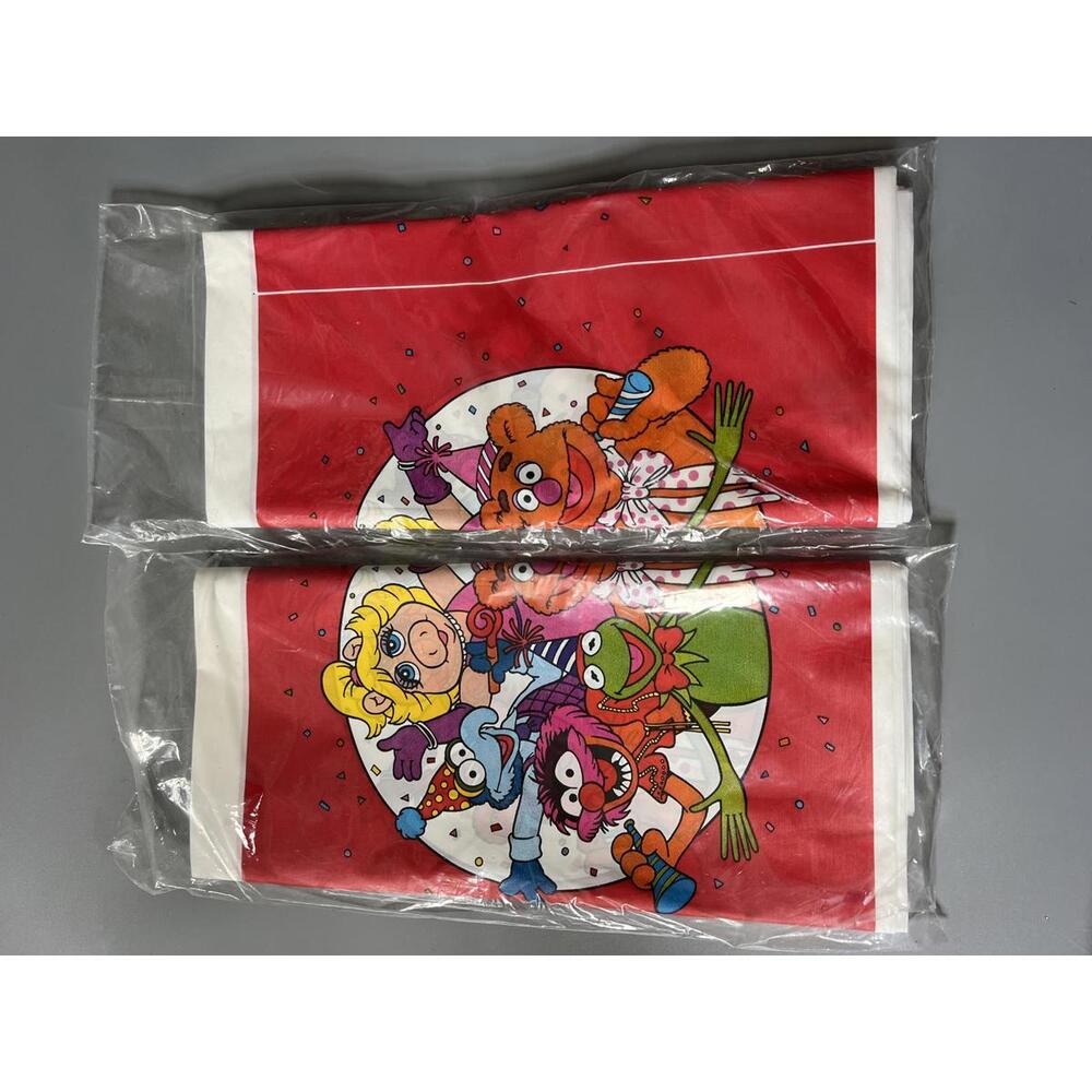 1990s  Deadstock  Muppet Theme Plastic Tablecover Set